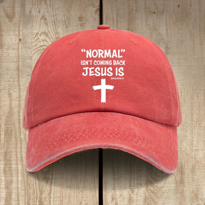 Christianartworkshop Jesus Is Coming Back Unisex Distressed Washed Cotton Hat