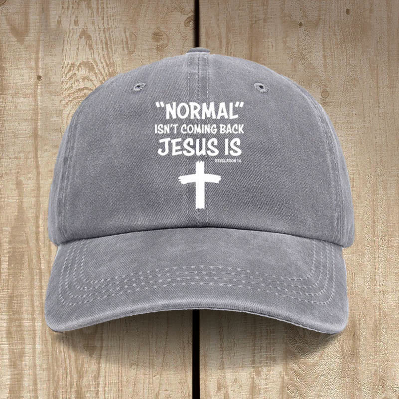 Christianartworkshop Jesus Is Coming Back Unisex Distressed Washed Cotton Hat
