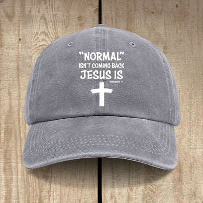 Christianartworkshop Jesus Is Coming Back Unisex Distressed Washed Cotton Hat
