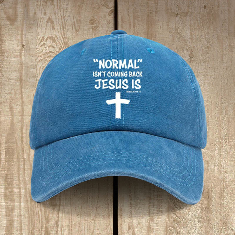 Christianartworkshop Jesus Is Coming Back Unisex Distressed Washed Cotton Hat