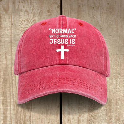Christianartworkshop Jesus Is Coming Back Unisex Distressed Washed Cotton Hat
