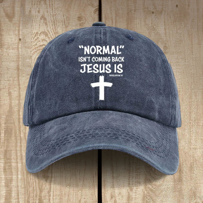 Christianartworkshop Jesus Is Coming Back Unisex Distressed Washed Cotton Hat