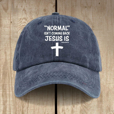 Christianartworkshop Jesus Is Coming Back Unisex Distressed Washed Cotton Hat