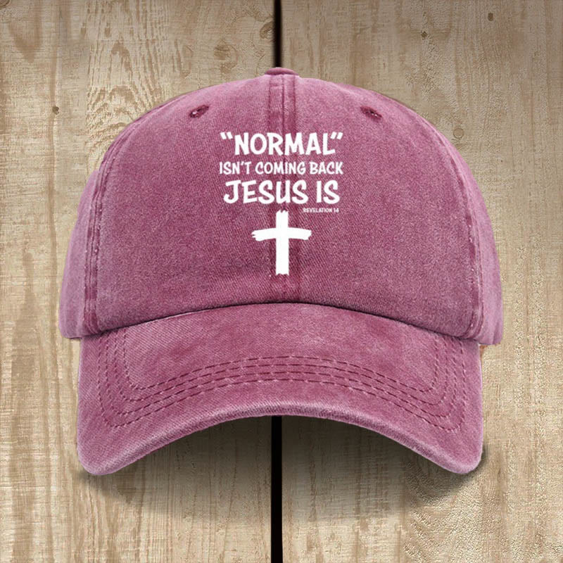 Christianartworkshop Jesus Is Coming Back Unisex Distressed Washed Cotton Hat