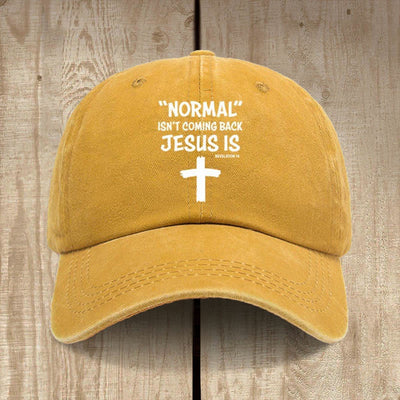 Christianartworkshop Jesus Is Coming Back Unisex Distressed Washed Cotton Hat