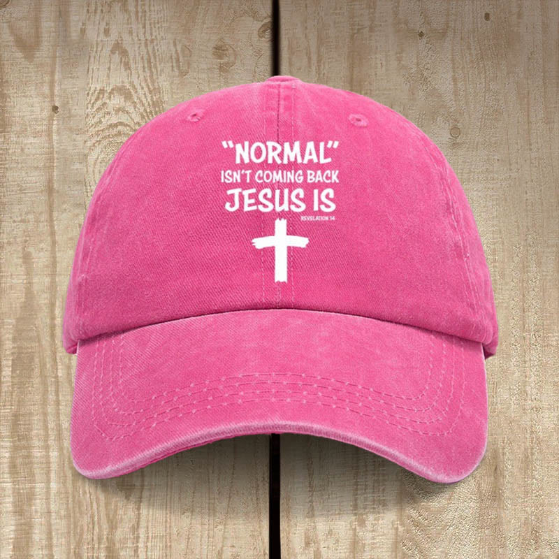 Christianartworkshop Jesus Is Coming Back Unisex Distressed Washed Cotton Hat
