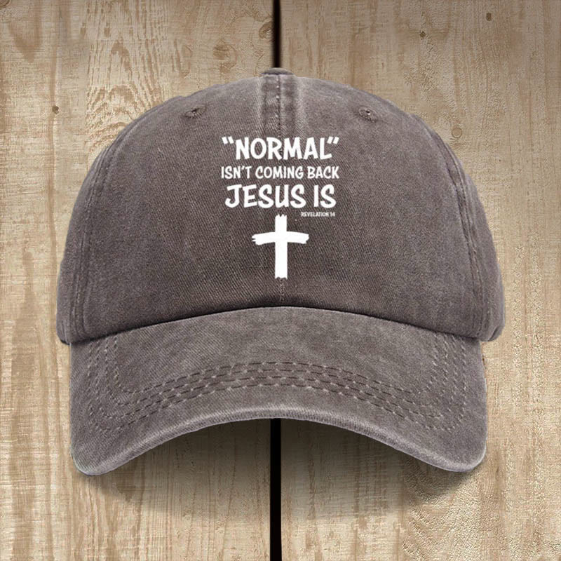 Christianartworkshop Jesus Is Coming Back Unisex Distressed Washed Cotton Hat