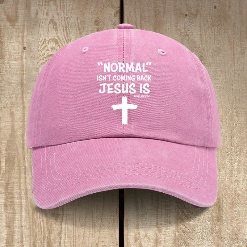 Christianartworkshop Jesus Is Coming Back Unisex Distressed Washed Cotton Hat