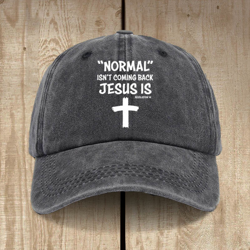 Christianartworkshop Jesus Is Coming Back Unisex Distressed Washed Cotton Hat