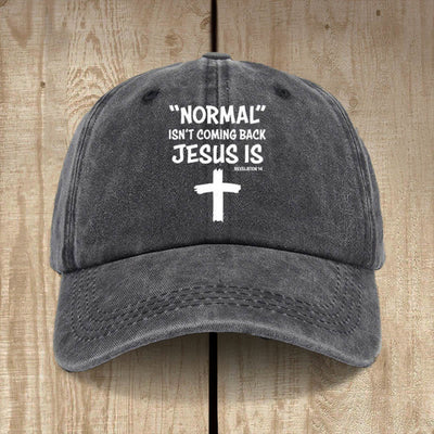 Christianartworkshop Jesus Is Coming Back Unisex Distressed Washed Cotton Hat