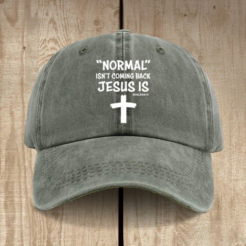 Christianartworkshop Jesus Is Coming Back Unisex Distressed Washed Cotton Hat