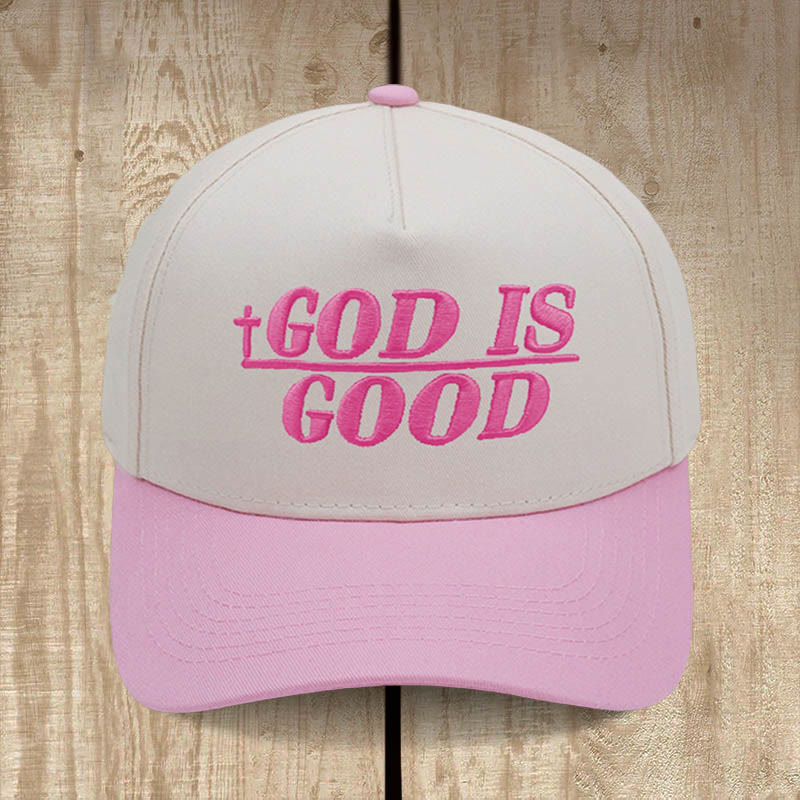Christianartworkshop God Is Good Two-Tone Baseball Cap: Faith Worn Boldly