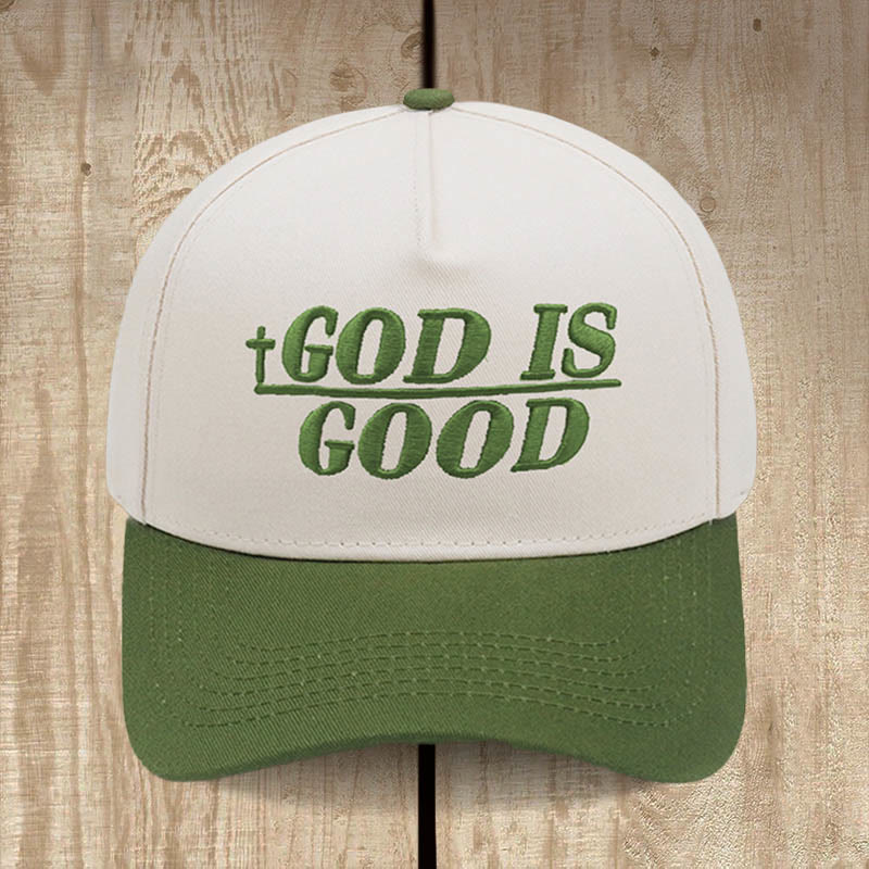 Christianartworkshop God Is Good Two-Tone Baseball Cap: Faith Worn Boldly