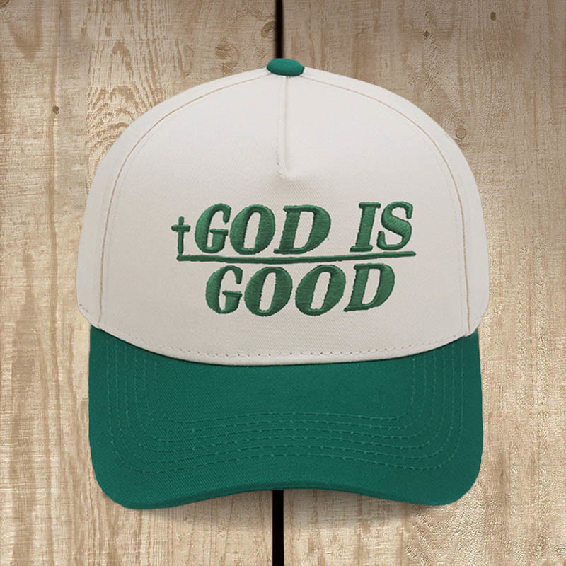 Christianartworkshop God Is Good Two-Tone Baseball Cap: Faith Worn Boldly