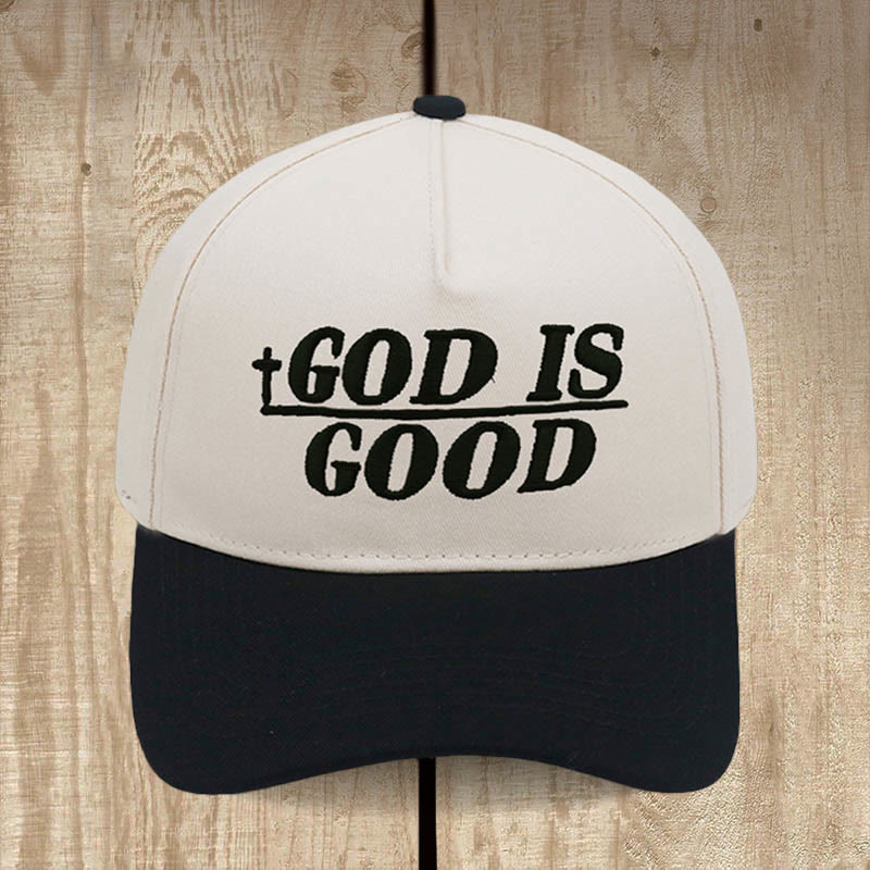 Christianartworkshop God Is Good Two-Tone Baseball Cap: Faith Worn Boldly