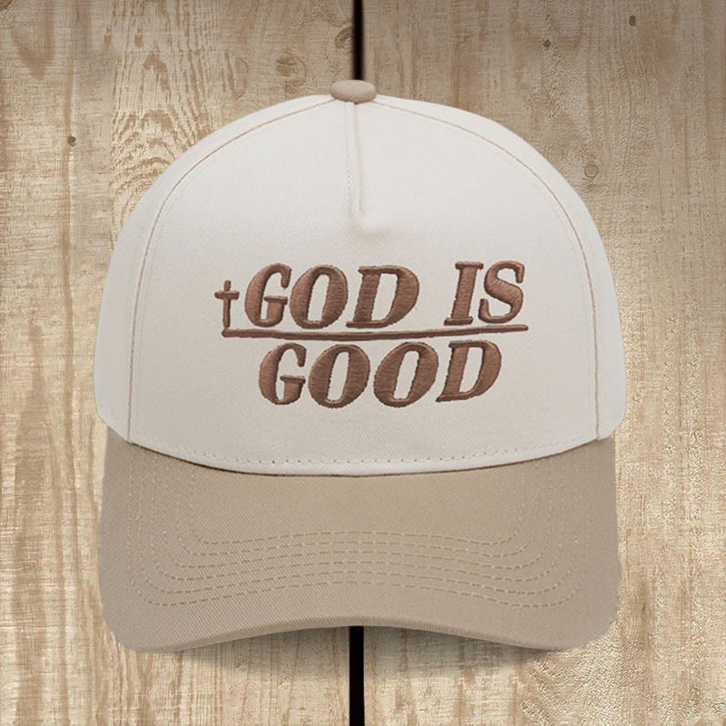 Christianartworkshop God Is Good Two-Tone Baseball Cap: Faith Worn Boldly
