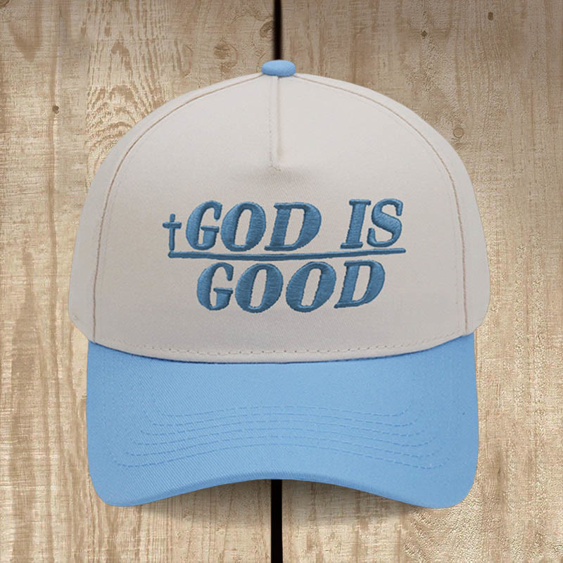Christianartworkshop God Is Good Two-Tone Baseball Cap: Faith Worn Boldly
