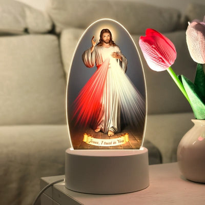 Christianartworkshop Daily Blessing Oval Holy Scenes Night Light: Glowing Halo & Holy Icons