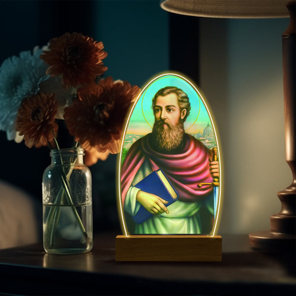 Christianartworkshop Daily Blessing Oval Holy Scenes Night Light: Glowing Halo & Holy Icons