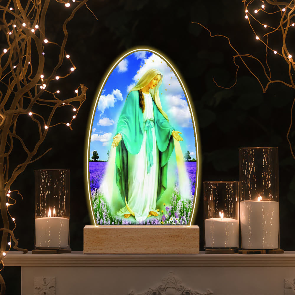 Christianartworkshop Daily Blessing Oval Holy Scenes Night Light: Glowing Halo & Holy Icons