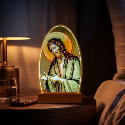 Christianartworkshop Daily Blessing Oval Holy Scenes Night Light: Glowing Halo & Holy Icons