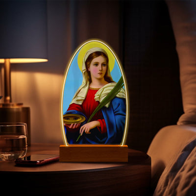 Christianartworkshop Daily Blessing Oval Holy Scenes Night Light: Glowing Halo & Holy Icons