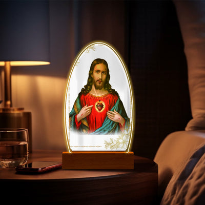 Christianartworkshop Daily Blessing Oval Holy Scenes Night Light: Glowing Halo & Holy Icons
