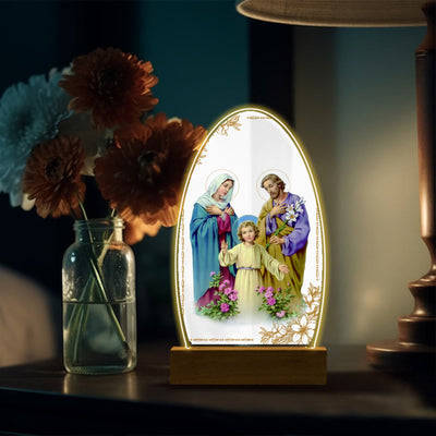 Christianartworkshop Daily Blessing Oval Holy Scenes Night Light: Glowing Halo & Holy Icons