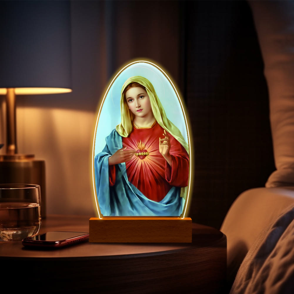 Christianartworkshop Daily Blessing Oval Holy Scenes Night Light: Glowing Halo & Holy Icons