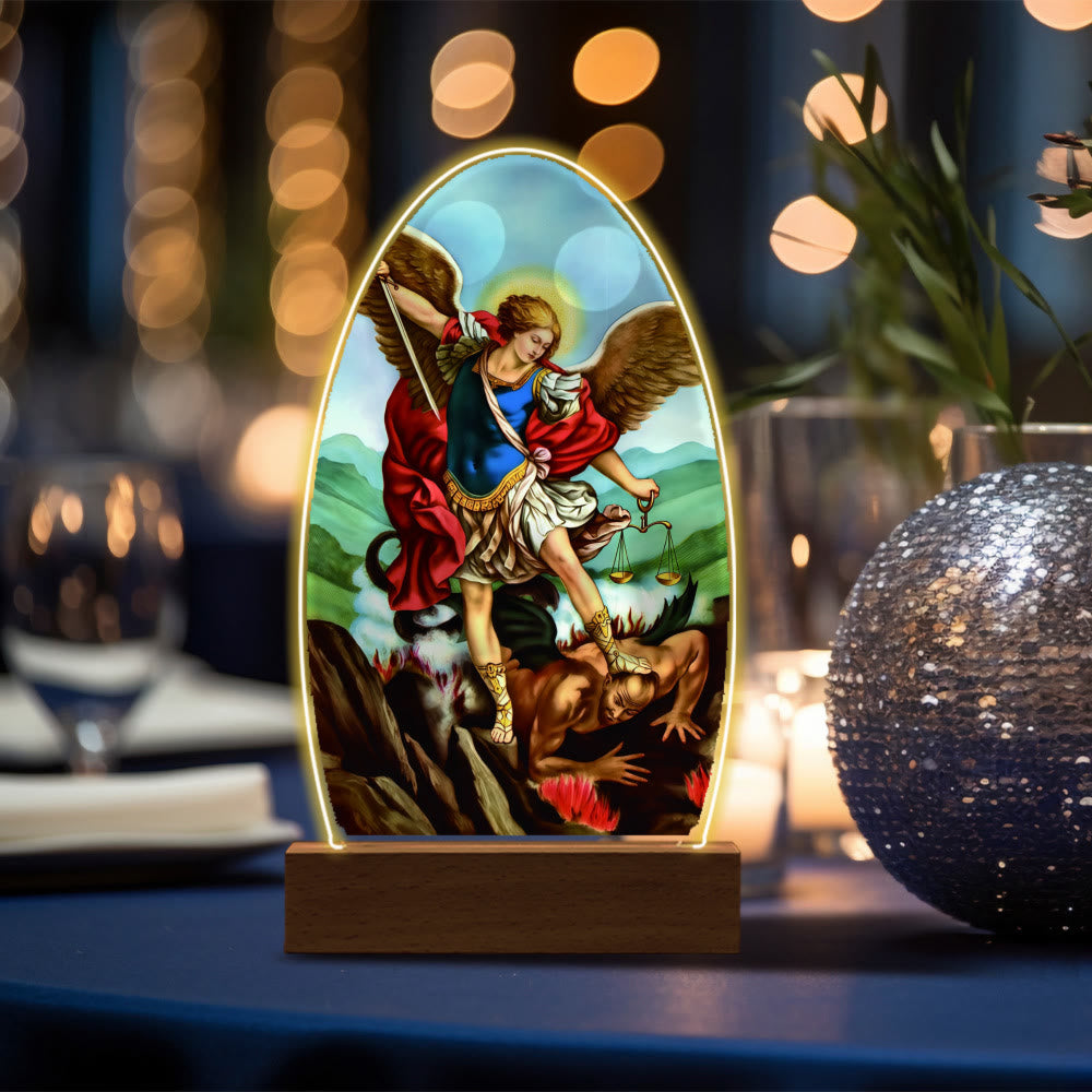 Christianartworkshop Daily Blessing Oval Holy Scenes Night Light: Glowing Halo & Holy Icons