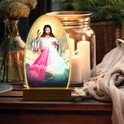 Christianartworkshop Daily Blessing Oval Holy Scenes Night Light: Glowing Halo & Holy Icons