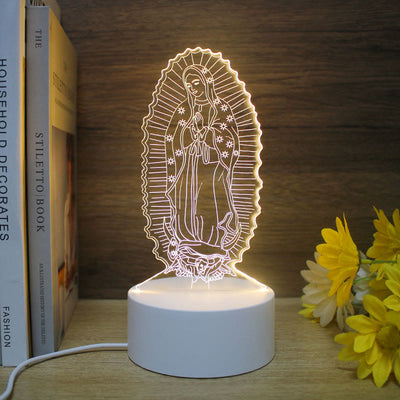 Christianartworkshop Minimalist Faith Unique Gift Night Light: Glowing Outlines & Enduring Icons