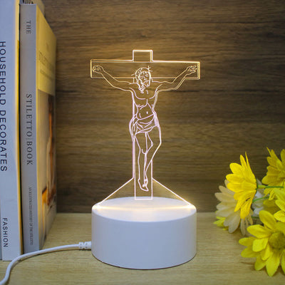 Christianartworkshop Minimalist Faith Unique Gift Night Light: Glowing Outlines & Enduring Icons