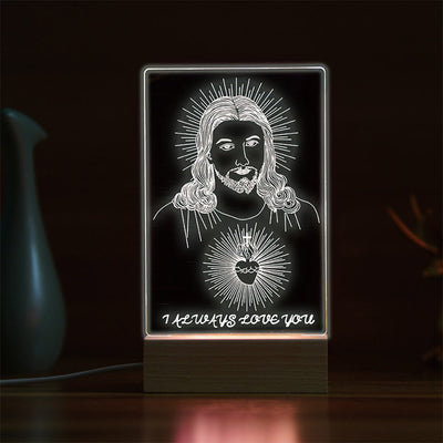 Christianartworkshop Minimalist Sacred Outlines Night Light: Share Divine Bonds