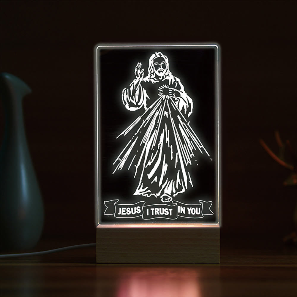 Christianartworkshop Minimalist Sacred Outlines Night Light: Share Divine Bonds