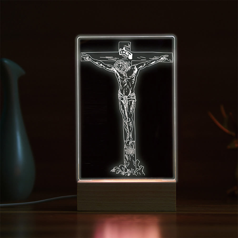 Christianartworkshop Minimalist Sacred Outlines Night Light: Share Divine Bonds