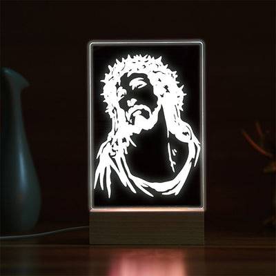 Christianartworkshop Minimalist Sacred Outlines Night Light: Share Divine Bonds