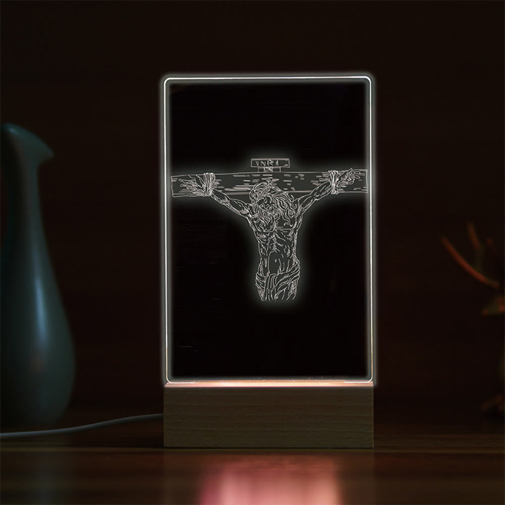 Christianartworkshop Minimalist Sacred Outlines Night Light: Share Divine Bonds