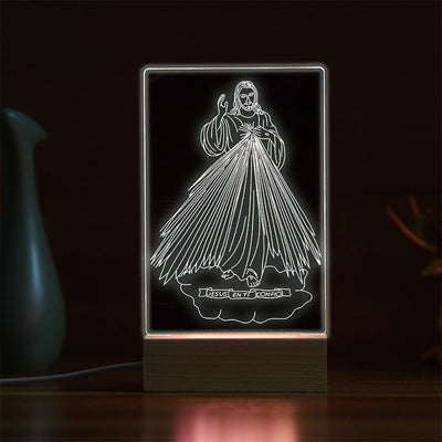 Christianartworkshop Minimalist Sacred Outlines Night Light: Share Divine Bonds