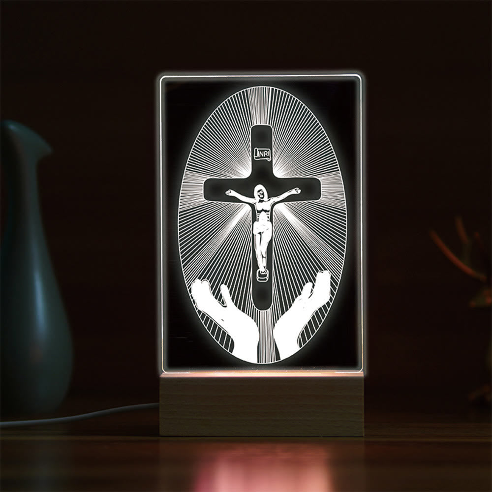 Christianartworkshop Minimalist Sacred Outlines Night Light: Share Divine Bonds