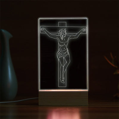 Christianartworkshop Minimalist Sacred Outlines Night Light: Share Divine Bonds