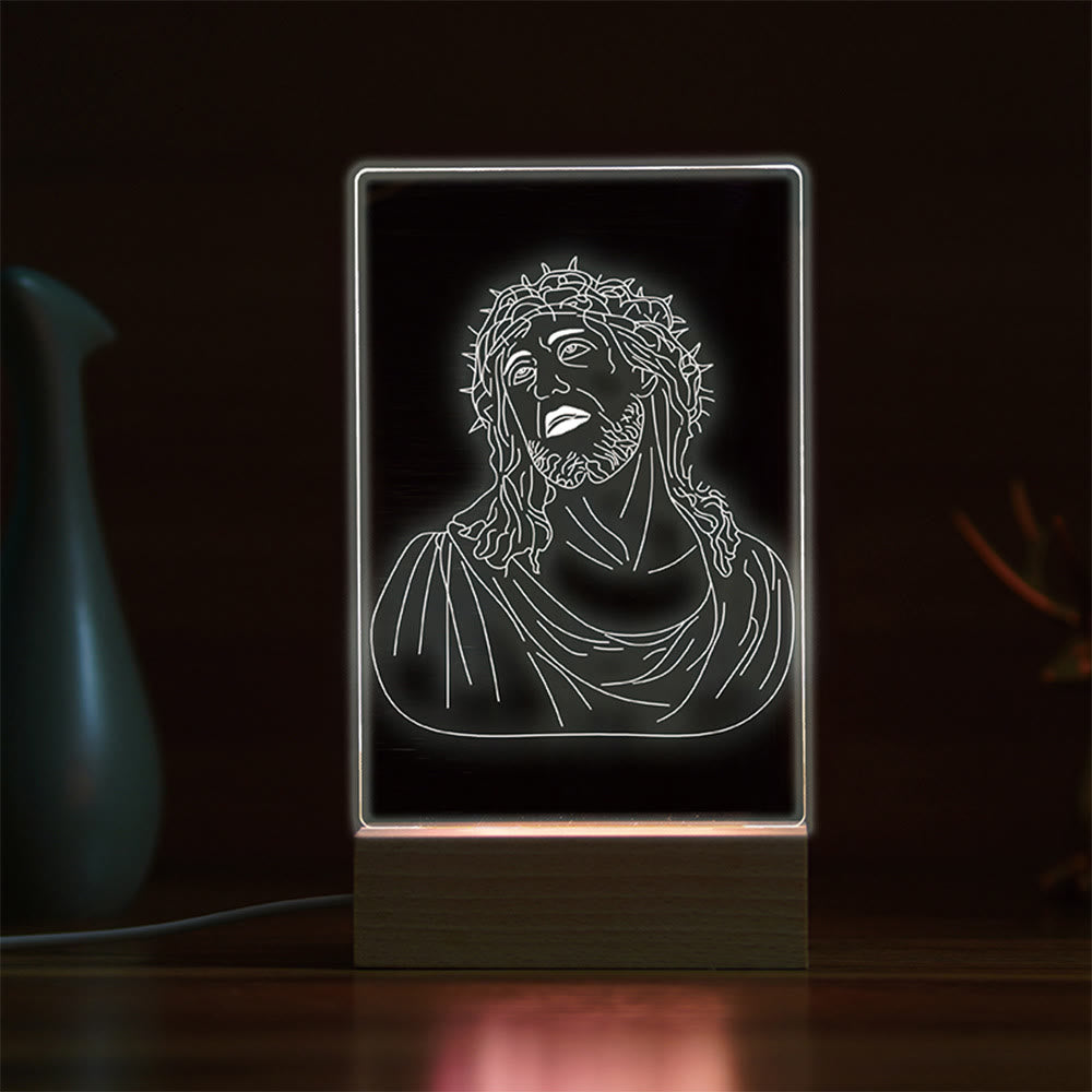 Christianartworkshop Minimalist Sacred Outlines Night Light: Share Divine Bonds