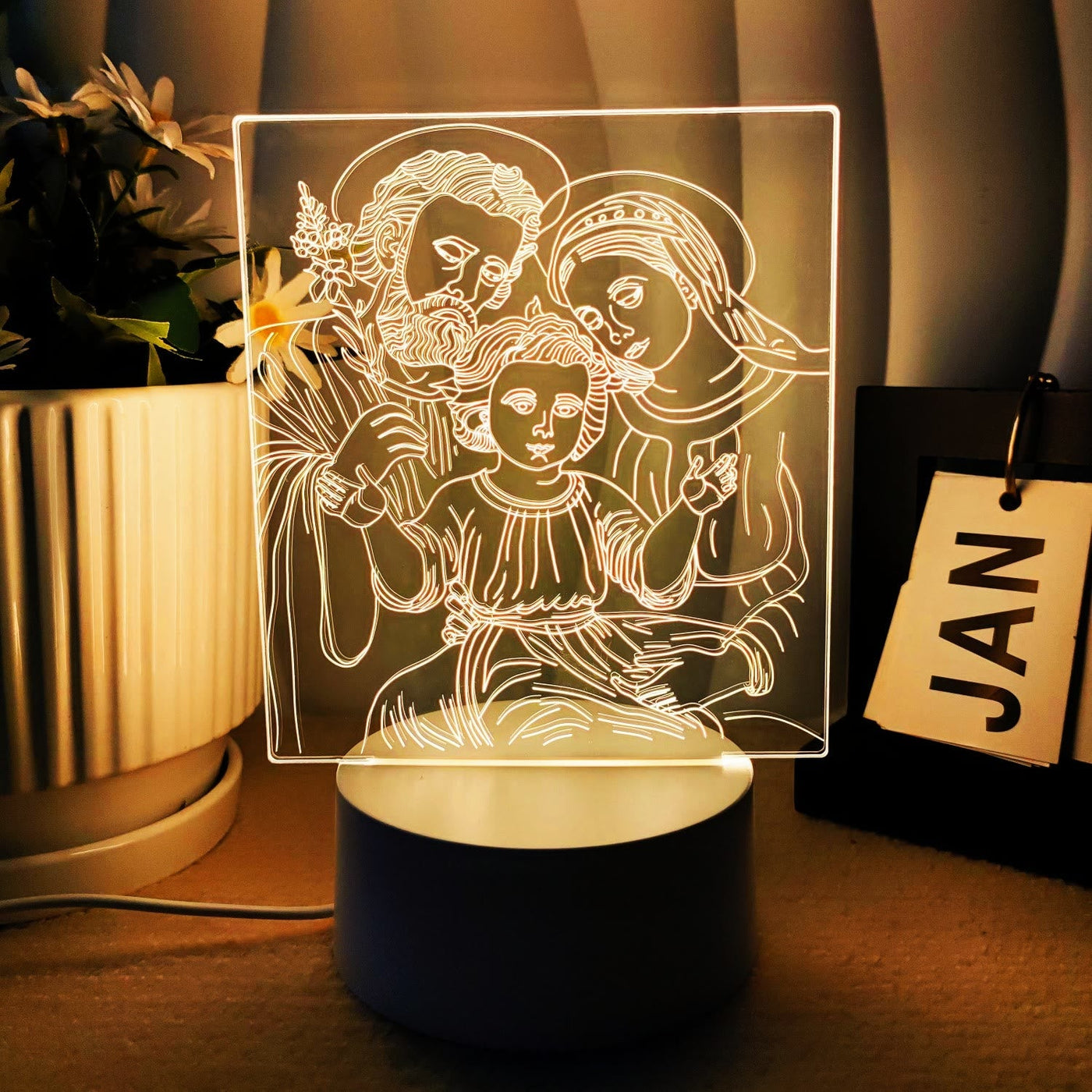 Christianartworkshop Faith-Filled Gift Holy Icons Night Light: Keep Sacred Moments Nearby