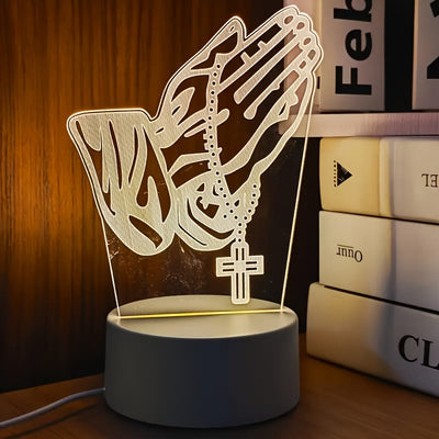 Christianartworkshop Spiritual Glow Praying Hands Night Light: Blend of Religion and Modernity