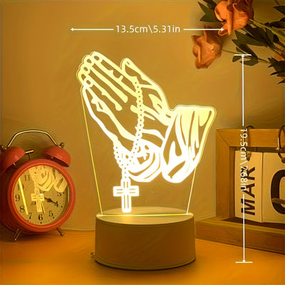 Christianartworkshop Spiritual Glow Praying Hands Night Light: Blend of Religion and Modernity