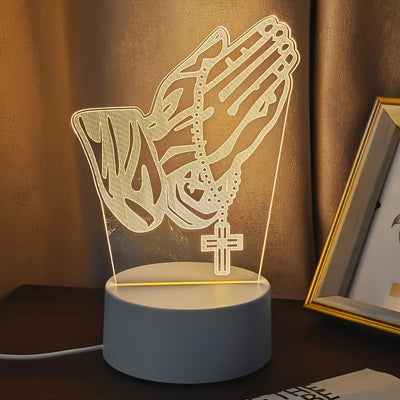 Christianartworkshop Spiritual Glow Praying Hands Night Light: Blend of Religion and Modernity