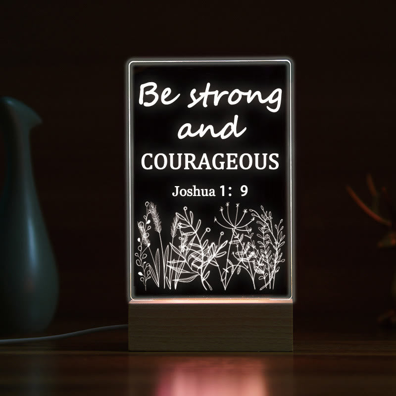 Christianartworkshop Spiritual Bible Verse Serenity Night Light: Divine Promises in Light