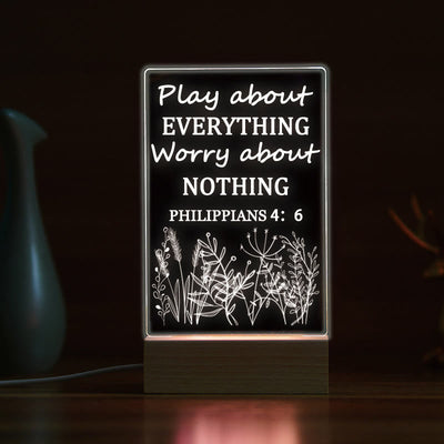 Christianartworkshop Spiritual Bible Verse Serenity Night Light: Divine Promises in Light