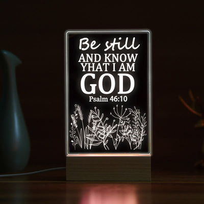 Christianartworkshop Spiritual Bible Verse Serenity Night Light: Divine Promises in Light