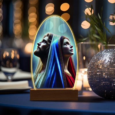 Christianartworkshop Comforting Jesus and Virgin Mary Prayer Moments Night Light